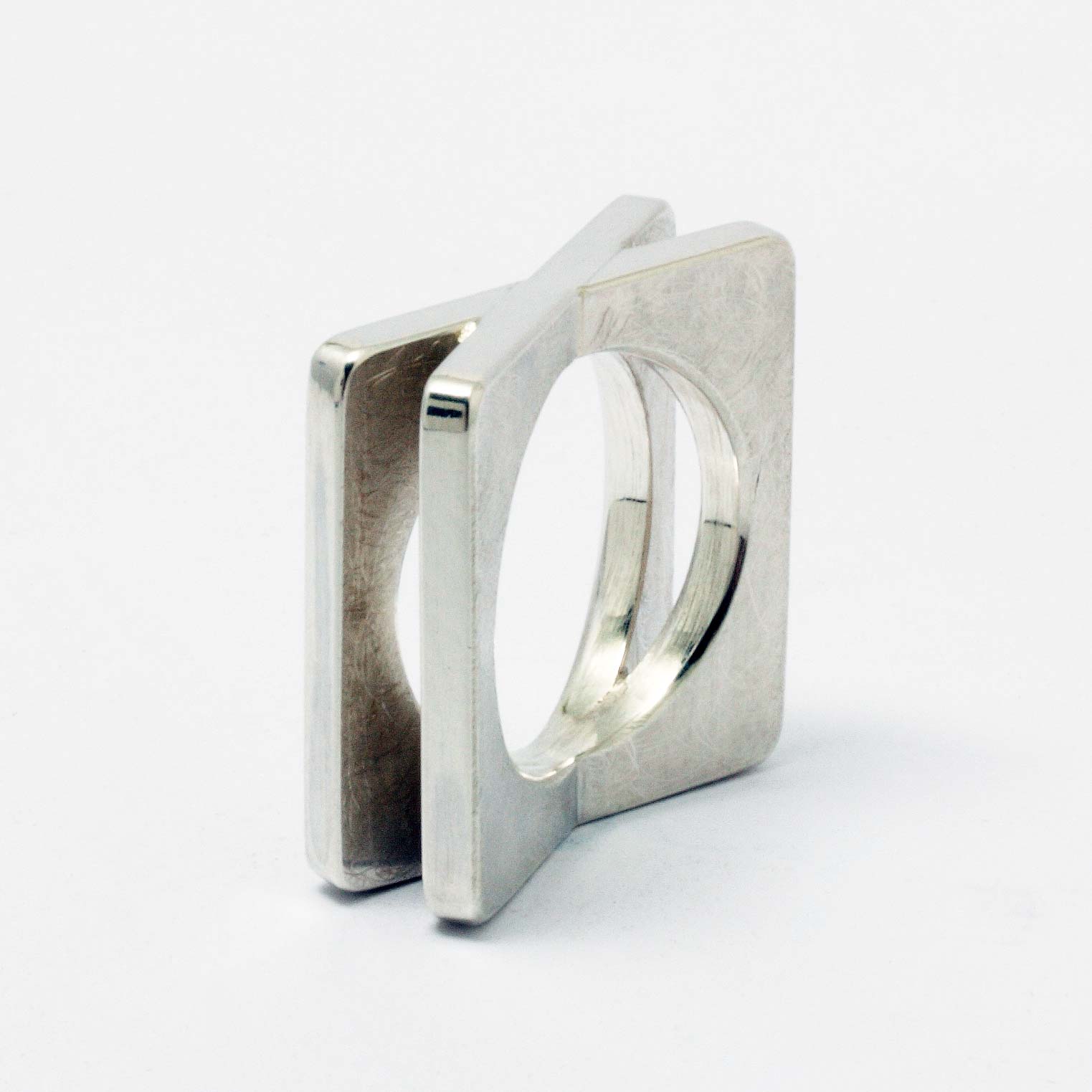 Ring, Silber 925, X-Form von Christian Heinze
